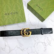 Kitlife Gucci GG Snake Buckle Imported Black Leather – 4.0 cm  - 4