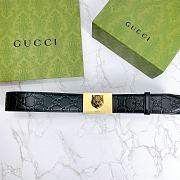Kitlife Gucci GG Tiger Buckle Imported Black Leather – 4.0 cm  - 4
