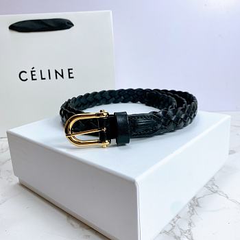 Kitlife Celine Belt Black Cowhide Leather – 2.0 cm 