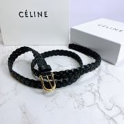 Kitlife Celine Belt Black Cowhide Leather – 2.0 cm  - 3
