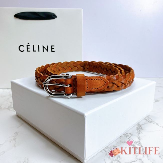 Kitlife Celine Belt Brown Cowhide Leather – 2.0 cm  - 1