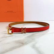 Kitlife Hermes Belt Epsom Calfskin With Gold-Plated Buckle Red – 1.5 cm  - 1