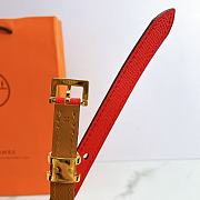 Kitlife Hermes Belt Epsom Calfskin With Gold-Plated Buckle Red – 1.5 cm  - 5