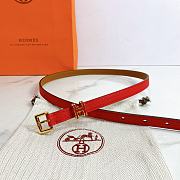 Kitlife Hermes Belt Epsom Calfskin With Gold-Plated Buckle Red – 1.5 cm  - 4