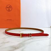 Kitlife Hermes Belt Epsom Calfskin With Gold-Plated Buckle Red – 1.5 cm  - 3