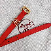 Kitlife Hermes Belt Epsom Calfskin With Gold-Plated Buckle Red – 1.5 cm  - 2