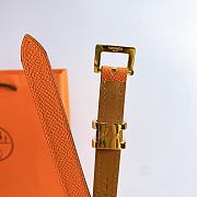 Kitlife Hermes Belt Epsom Calfskin With Gold-Plated Buckle Orange – 1.5 cm  - 2