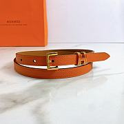 Kitlife Hermes Belt Epsom Calfskin With Gold-Plated Buckle Orange – 1.5 cm  - 3
