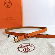 Kitlife Hermes Belt Epsom Calfskin With Gold-Plated Buckle Orange – 1.5 cm  - 5