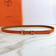 Kitlife Hermes Belt Epsom Calfskin With Gold-Plated Buckle Orange – 1.5 cm  - 4