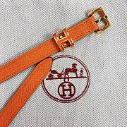 Kitlife Hermes Belt Epsom Calfskin With Gold-Plated Buckle Orange – 1.5 cm  - 6