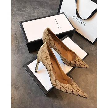 Kitlife Gucci Beige and ebony Original GG canvas High Heel 