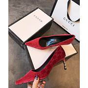 Kitlife Gucci Red and ebony Original GG canvas High Heel  - 2