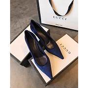 Kitlife Gucci Navy Blue and ebony Original GG canvas High Heel  - 6