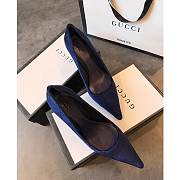 Kitlife Gucci Navy Blue and ebony Original GG canvas High Heel  - 5