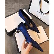 Kitlife Gucci Navy Blue and ebony Original GG canvas High Heel  - 2