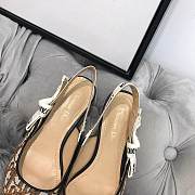 Kitlife Dior Oblique Embroidered Slingback Pump High Heel Brown - 4
