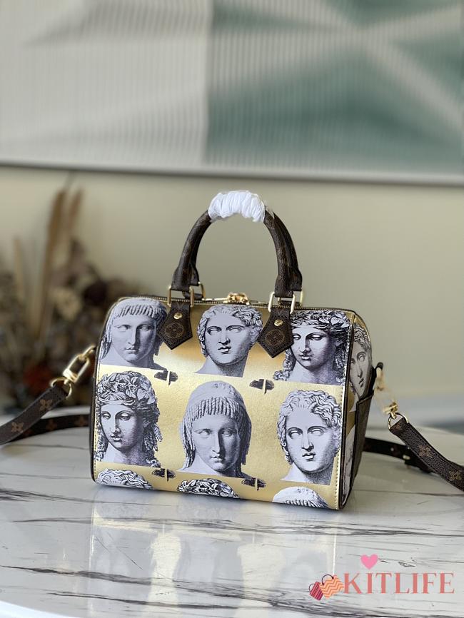Kitlife Louis Vuitton Speedy Bandoulière 25 Prints Of Statue Heads - M59136 - 25 x 19 x 15 cm - 1
