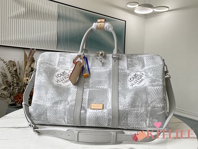 Kitlife Louis Vuitton Keepall Keepall Bandoulière 50 Travel Bag Grey - N50069 - 50 x 29 x 22 cm - 1