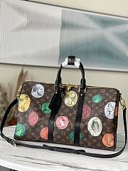 Kitlife Louis Vuitton Keepall Bandoulière 45 Travel Bag Monogram Canvas Prints Of Ancient Coins - M59261 - 45 x 27 x 20 cm - 1