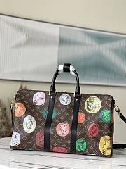 Kitlife Louis Vuitton Keepall Bandoulière 45 Travel Bag Monogram Canvas Prints Of Ancient Coins - M59261 - 45 x 27 x 20 cm - 4