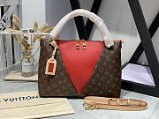Kitlife Louis Vuitton V Tote MM Handbag Red - M43957 - 36.0 x 27.0 x 16.0 cm - 1