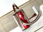 Kitlife Louis Vuitton Capucines Embroidered Red Gold Buckle - 57651 - 27.0x 18.0 x 9.0 cm - 5