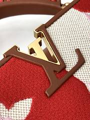 Kitlife Louis Vuitton Capucines Embroidered Red Gold Buckle - 57651 - 27.0x 18.0 x 9.0 cm - 3