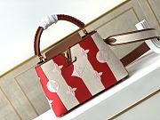 Louis Vuitton Capucines Embroidered Red Gold Buckle - M57361 -31.5×20×11cm - 1