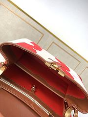 Louis Vuitton Capucines Embroidered Red Gold Buckle - M57361 -31.5×20×11cm - 3