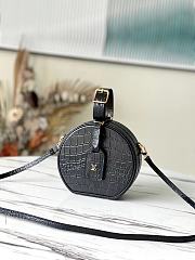 Kitlife Louis Vuitton Petite Boite Chapeau Crocodile Handbag Black - M43514 - 17.5 x 16.5 x 7.5 cm - 1