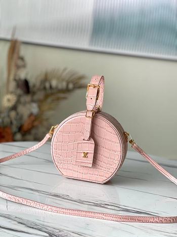 Kitlife Louis Vuitton Petite Boite Chapeau Crocodile Handbag Pink - M43514 - 17.5 x 16.5 x 7.5 cm