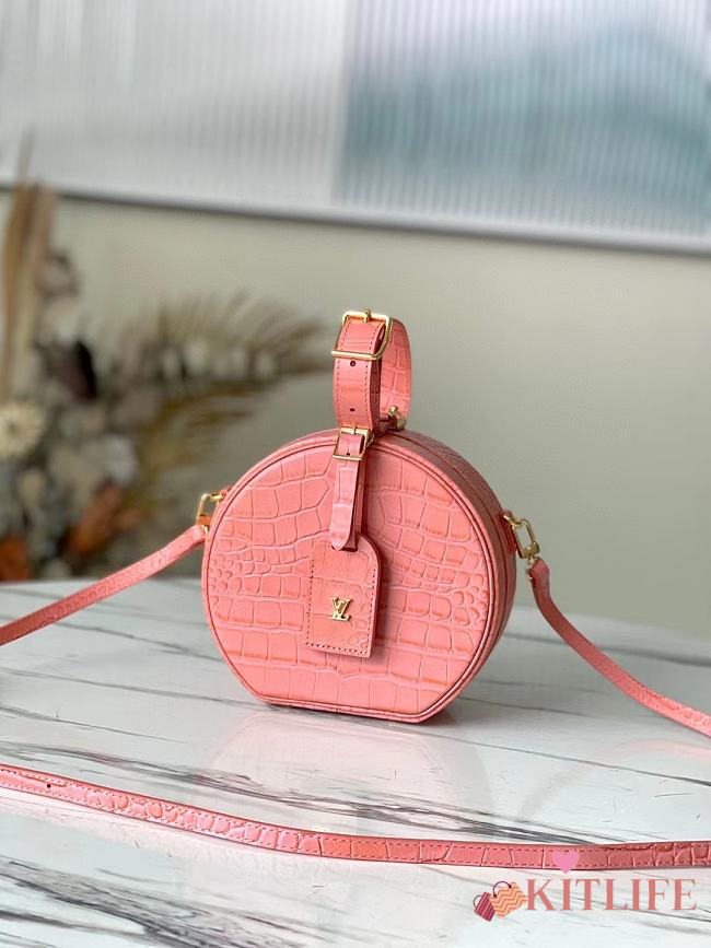 Kitlife Louis Vuitton Petite Boite Chapeau Crocodile Handbag Nude Pink - M43514 - 17.5 x 16.5 x 7.5 cm - 1