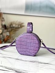 Kitlife Louis Vuitton Petite Boite Chapeau Crocodile Handbag Purple - M43514 - 17.5 x 16.5 x 7.5 cm - 2