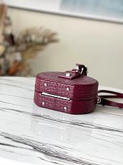 Kitlife Louis Vuitton Petite Boite Chapeau Crocodile Handbag Burgundy - M43514 - 17.5 x 16.5 x 7.5 cm - 5
