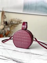 Kitlife Louis Vuitton Petite Boite Chapeau Crocodile Handbag Burgundy - M43514 - 17.5 x 16.5 x 7.5 cm - 4
