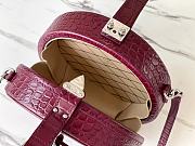 Kitlife Louis Vuitton Petite Boite Chapeau Crocodile Handbag Burgundy - M43514 - 17.5 x 16.5 x 7.5 cm - 3