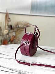 Kitlife Louis Vuitton Petite Boite Chapeau Crocodile Handbag Burgundy - M43514 - 17.5 x 16.5 x 7.5 cm - 2