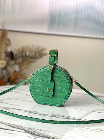 Kitlife Louis Vuitton Petite Boite Chapeau Crocodile Handbag Green - M43514 - 17.5 x 16.5 x 7.5 cm