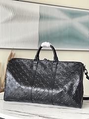 Kitlife Louis Vuitton Keepall Keepall Bandoulière 50 Travel Bag Black Embossed classic Monogram - M57963  - 50 x 29 x 22 cm - 3