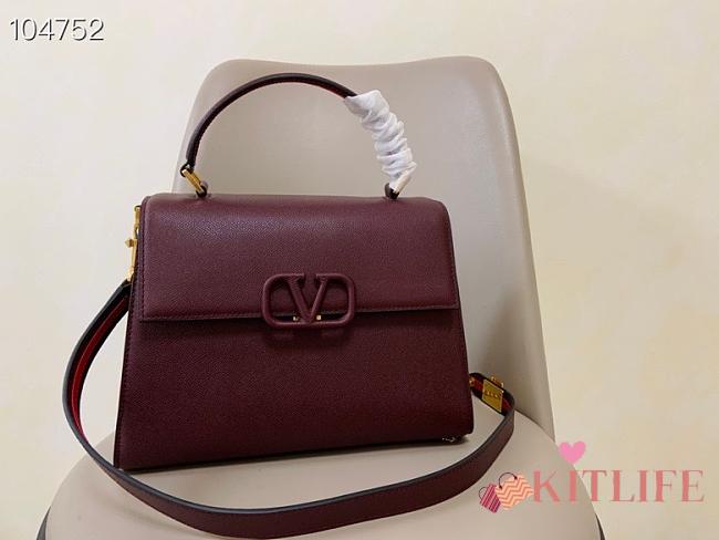 Kitlife Valentino Garavani VSling Handbag Burgundy - 30 x 21 x 14 cm - 1