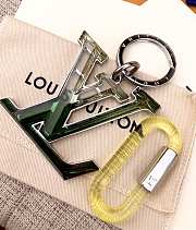 Kitlife Louis Vuitton Key Holder and Bag Charm Plexi Gradient Green/Yellow - 2