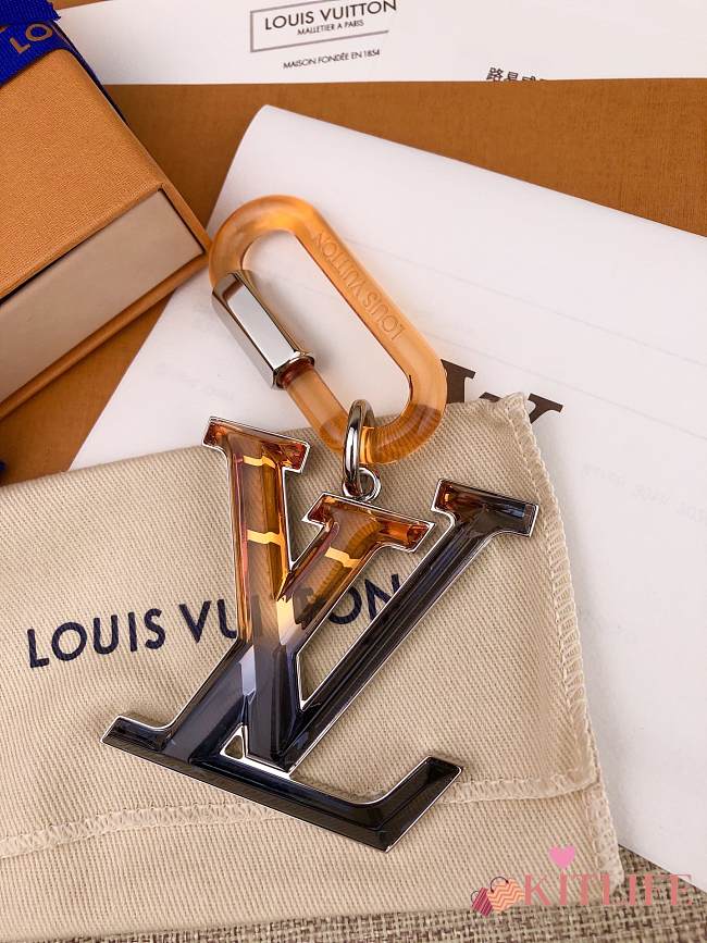 Kitlife Louis Vuitton Key Holder and Bag Charm Plexi Gradient Orange/Blue - 1