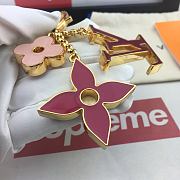 Kitlife Louis Vuitton Key Holder and Bag Charm Fleur De MNG Do Rose Red – M67119 - 2