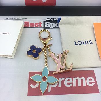 Kitlife Louis Vuitton Key Holder and Bag Charm Fleur De MNG Do Blue – M67119