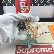 Kitlife Louis Vuitton Key Holder and Bag Charm Fleur De MNG Do Blue – M67119 - 4