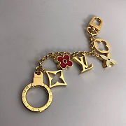 Kitlife Louis Vuitton Key Holder and Bag Charm Fleur De Monogram Chain Red – M65111 - 6