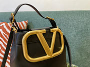 Kitlife Valentino V Logo Bucket Bag Black – 1122 - 20x19x12cm - 5