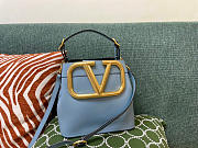 Kitlife Valentino V Logo Bucket Bag Blue – 1122 - 20x19x12cm - 2