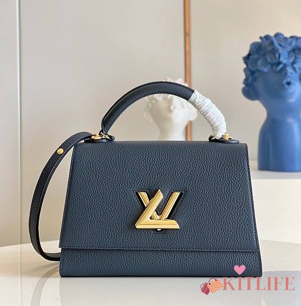Kitlife Louis Vuitton Twist Lock In Taurillon Leather Handbag Navy Blue – M57090 - 29 x 21 x 12 cm - 1